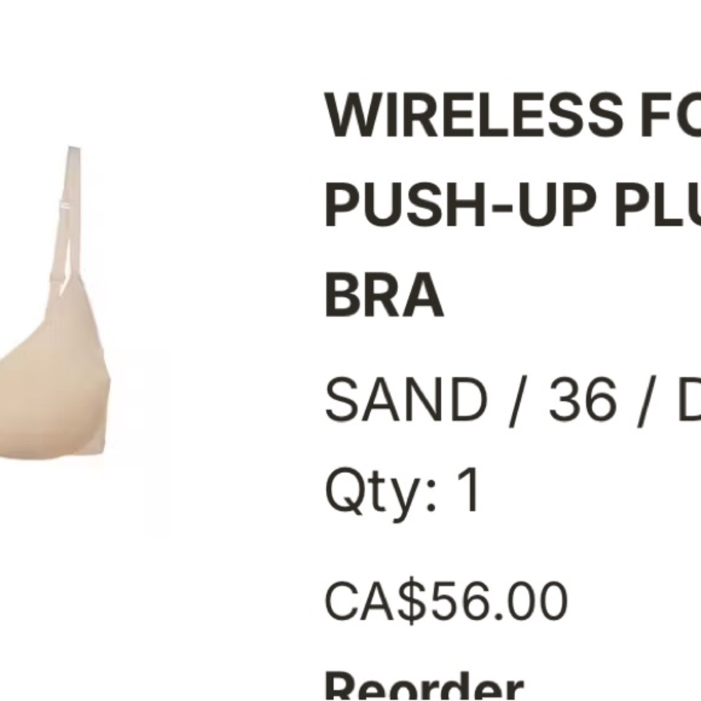 SKIMS Sand Wireless Push-Up Bra